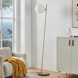 Rondo 4 Floor Lamp Brushed Brass By Eglo - Lifestyle View1
