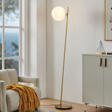 Rondo 4 Floor Lamp Brushed Brass By Eglo - Lifestyle View2