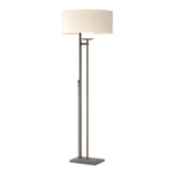 Rook Floor Lamp in Natural Iron, Flax Shade by Hubbardton Forge