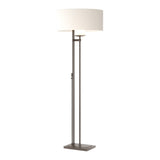 Rook Floor Lamp in Oil Rubbed Bronze, Natural Anna Shade by Hubbardton Forge
