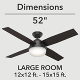 Dempsey Smart Fan Outdoor with LED Light