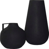 Roove Set Of Two Vases By Renwil Black Finish
