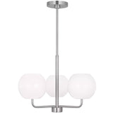 Rory Chandelier 3 Lights Brushed Nickel By Generation Lighting - Front View