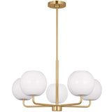 Rory Chandelier 5 Lights Satin Brass By Generation Lighting - Front View1