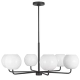 Rory Chandelier 6 Lights Midnight Black By Generation Lighting