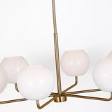 Rory Chandelier 6 Lights Satin Brass By Generation Lighting - Detailed View1