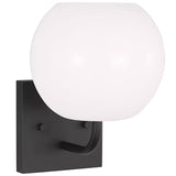 Rory One Light Bath Light Midnight Black By Generation Lighting - Side View1