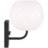 Rory One Light Bath Light Midnight Black By Generation Lighting - Side View2