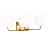 Rory Vanity Light 3 Lights Satin Brass By Generation Lighting Side View 1