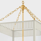 Rosalie Lantern Aged Brass Soft Cream Medium By Mitzi - Detailed View