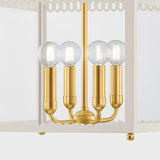 Rosalie Lantern Aged Brass Soft Cream Small By Mitzi - Detailed View