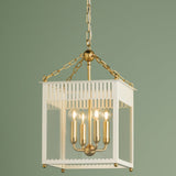 Rosalie Lantern Aged Brass Soft Cream Small By Mitzi - Lifestyle View