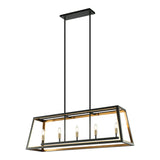 Rosalie Pendant 45 Inch Matte Black + Aged Gold Brass