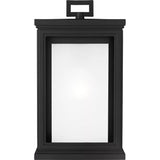 Roscoe Outdoor Wall Lantern — 13.5 Inch, Textured Black