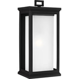 Roscoe Outdoor Wall Lantern — 18 Inch, Textured Black