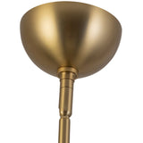 Rosemary Chandelier Brushed Gold Folded White By Alora - Detailed View2