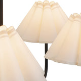 Rosemary Chandelier Matte Black Folded White By Alora - Detailed View1