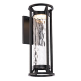Roslyn Outdoor Wall Sconce By WAC Lighting Black Large Finish