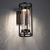 Roslyn Outdoor Wall Sconce By WAC Lighting Black Medium Detailed View