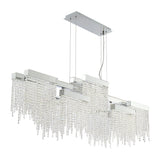 Rossi Linear Chandelier 51 Inch Chrome by Eurofase