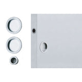 Round Pocket Door Kit Passage in Satin Chrome by Colombo Design