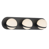 Rovigo Vanity Light 3 Lights Matte Black By Lib And Co Side View