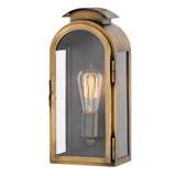 Rowley Wall Mount Lantern - Light Antique Brass - by Hinkley