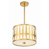 Royston Drum Pendant 15'' Antique Gold