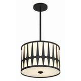 Royston Drum Pendant 15'' Black