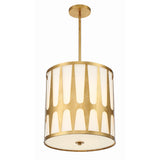 Royston Drum Pendant 17'' Antique Gold