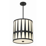 Royston Drum Pendant 17'' Black