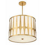 Royston Drum Pendant 24'' Antique Gold