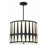 Royston Drum Pendant 24'' Black