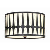 Royston Flush Mount 18'' Black