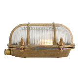 Ruben Small Oval Bulkhead - Natural Brass