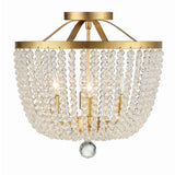 Rylee Semi-Flush Mount 16.5'' Antique Gold Clear
