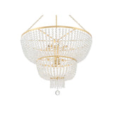 Rylee Tiered Chandelier 32" Antique Gold