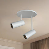 White Downey 2-in 2-Head Semi-Flush Mount By Kuzco
