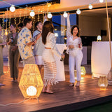 Sisine Floor Lamp - at a terrace party