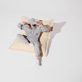 Original Slim Teddy Bean Bag - Off White, lounging