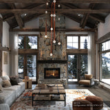 SNAPS LED Chandelier lifestyle view by Hubbardton Forge