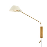 Sacramento Plug-in Sconce - Patina Brass with Soft Sand by Troy Lighting