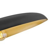 Sadie Dome Pendant Large Lacquered Brass Black Accents By Hinkley - Detailed View