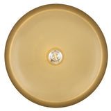 Sadie Dome Pendant Large Lacquered Brass Black Accents By Hinkley - Down View