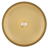 Sadie Dome Pendant Large Lacquered Brass Black Accents By Hinkley - Down View