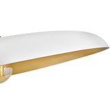 Sadie Dome Pendant Large Lacquered Brass Chalk White Accents By Hinkley - Detailed View1