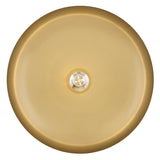 Sadie Dome Pendant Large Lacquered Brass Chalk White Accents By Hinkley - Down View
