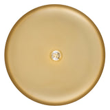 Sadie Dome Pendant Medium Lacquered Brass Black Acents By Hinkley - Down View