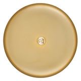 Sadie Dome Pendant Medium Lacquered Brass Black Acents By Hinkley - Down View