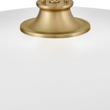Sadie Dome Pendant Medium Lacquered Brass Chalk White Accents By Hinkley - Detailed View3